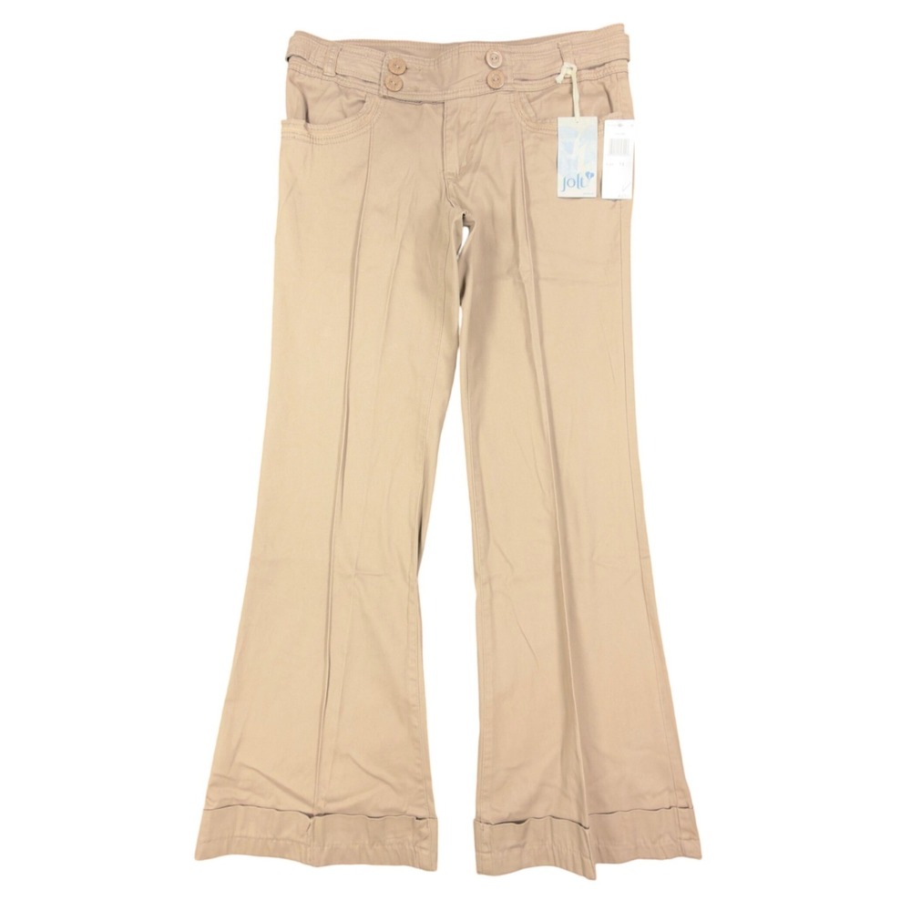 Jolt Y2K Flare Leg Trousers Juniors 13 Khaki Cotton Blend NWT